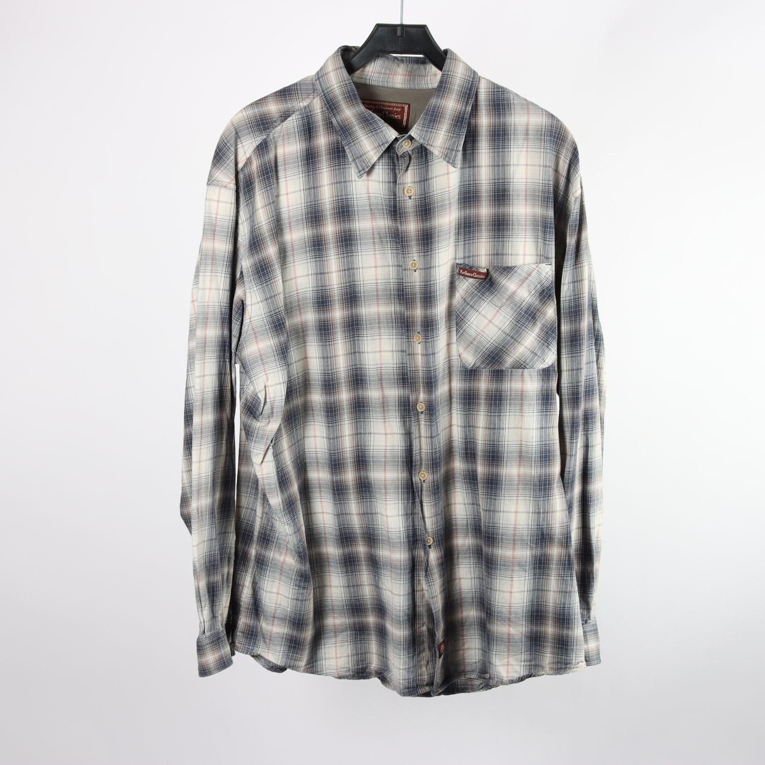 Flanellskjorta, Malboro Classic, rutig, 100% bomull, stl. XXL