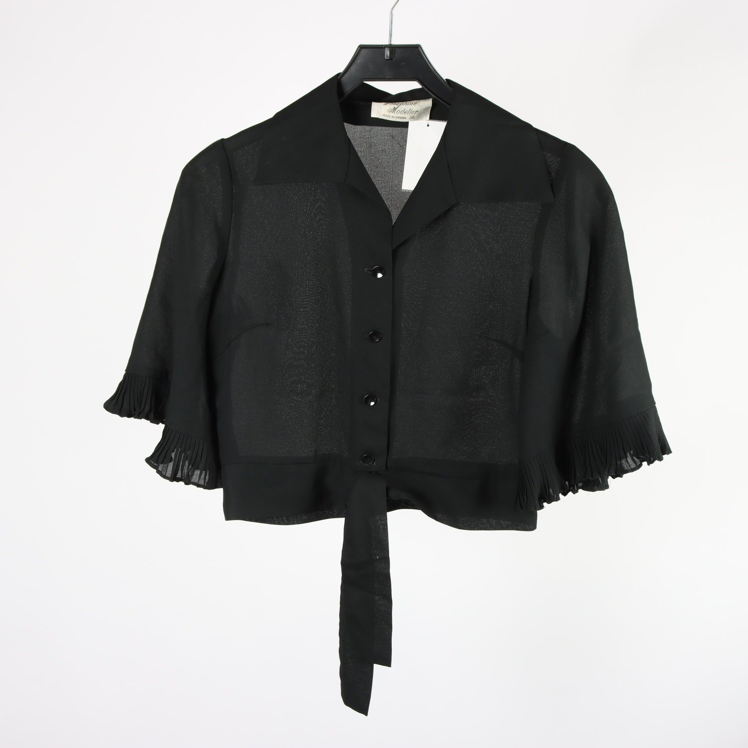 Blus, Josephine Modeller, vintage, svart, stl. 38
