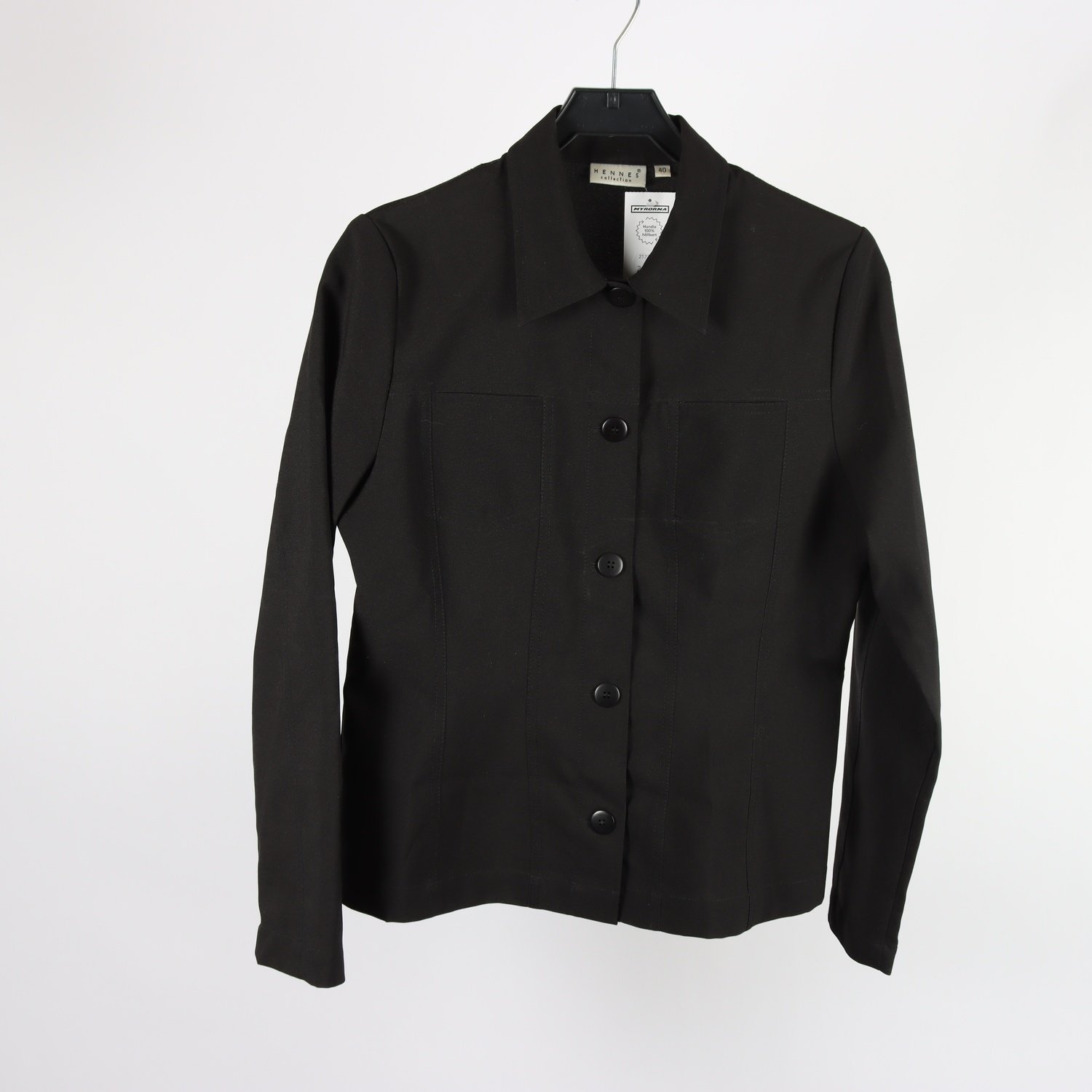 Jacka, Hennes, vintage, svart, stl. 40