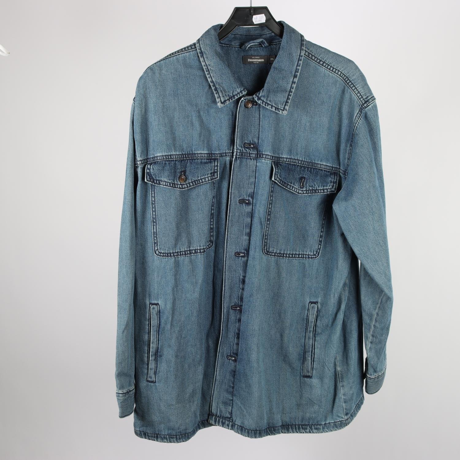 Jeansskjorta, Dressmann, stl. XXL