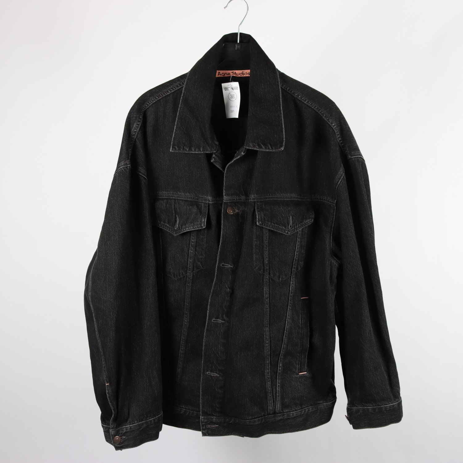 Jeansjacka, Acne Studio, svart, stl. ca. XXL