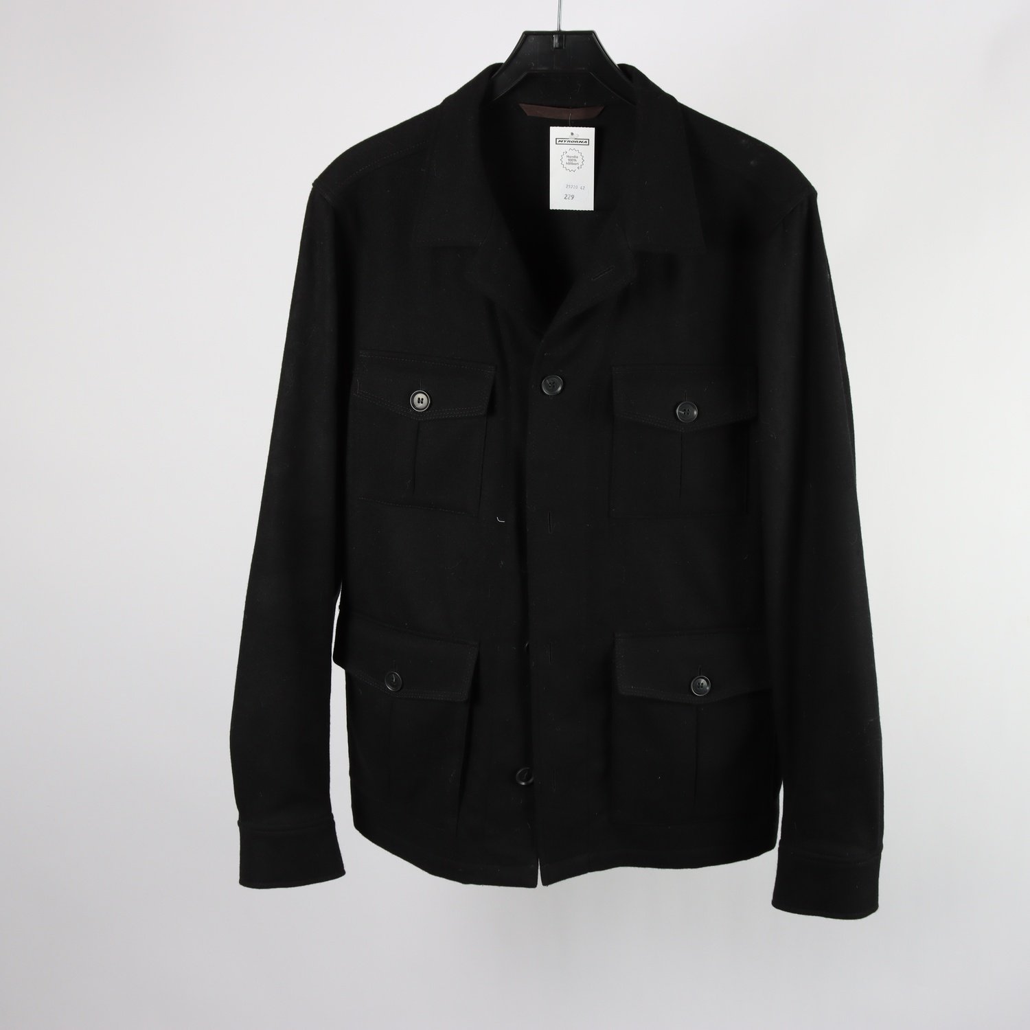Jacka, Oscar Jacobson, svart, 70% ull, stl. L