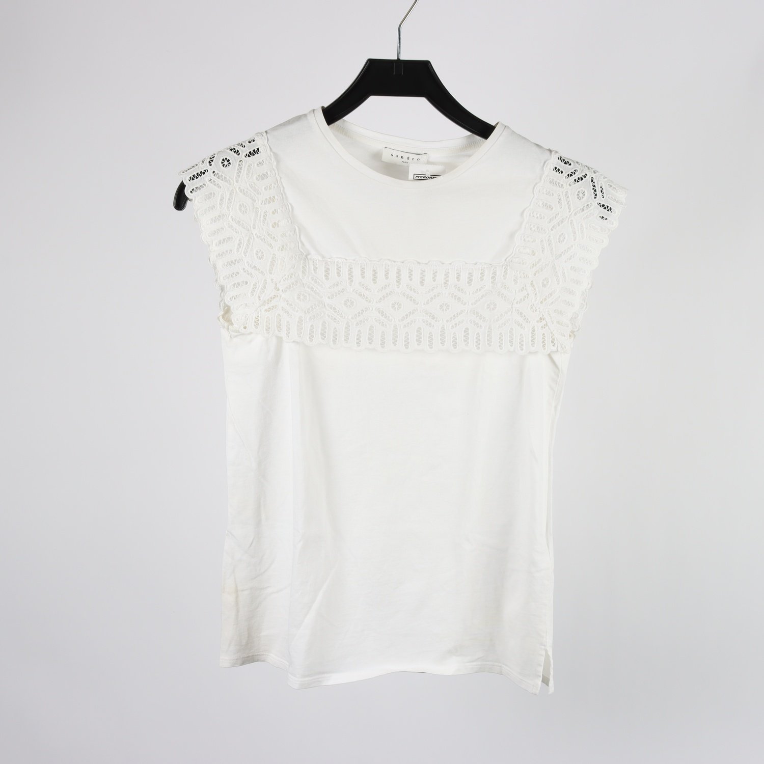 Linne, sandro, vit, broderi anglais, stl. 1 (36)