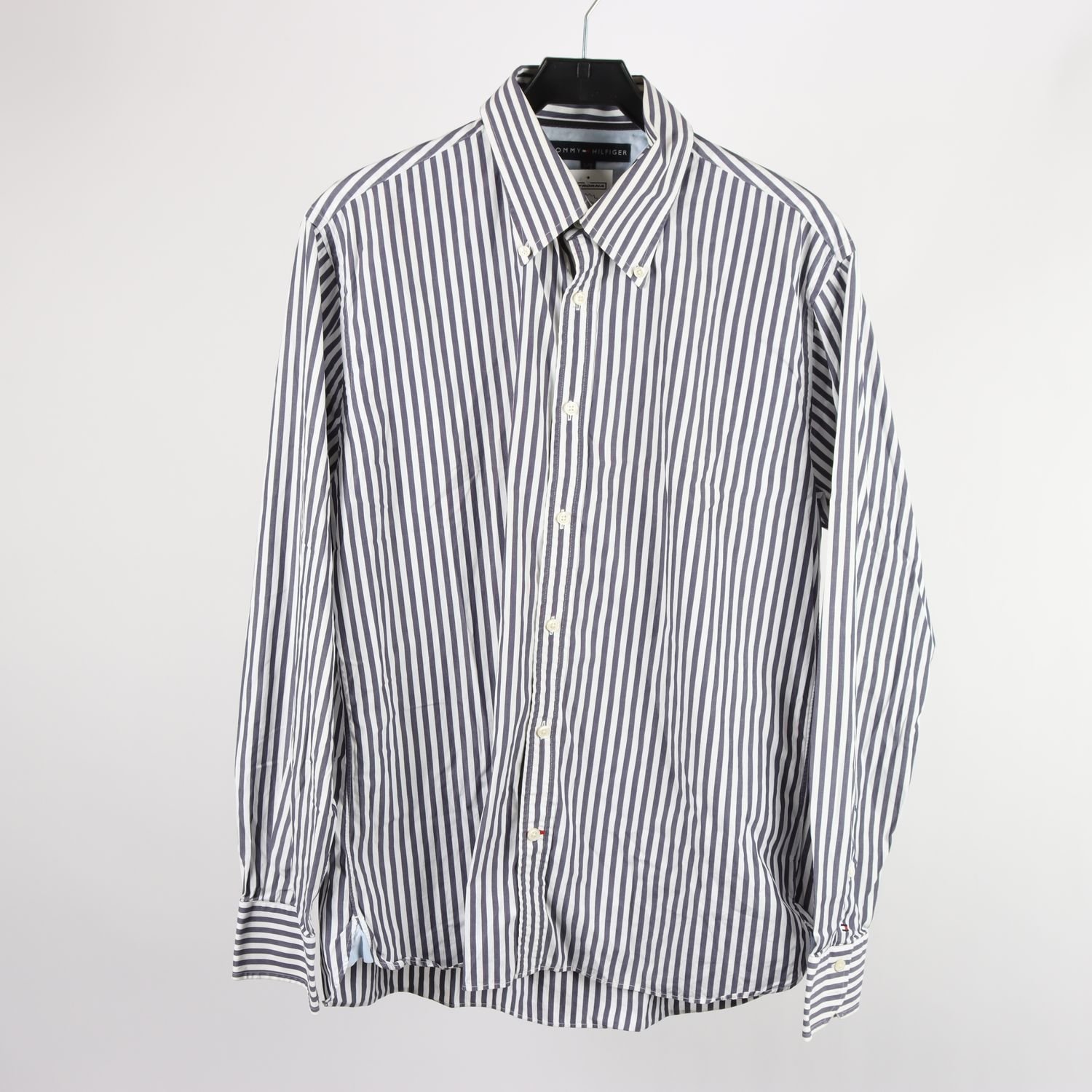 Skjorta, Tommy hilfiger, blå/vit, randig, stl. L