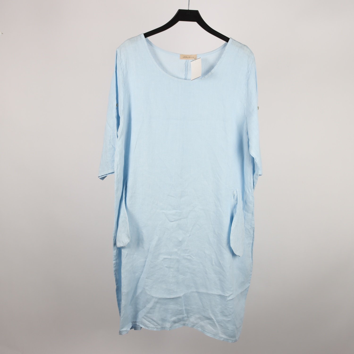 Klänning, Jörlevik, ljusblå, 100% lin, stl. ca. M/L