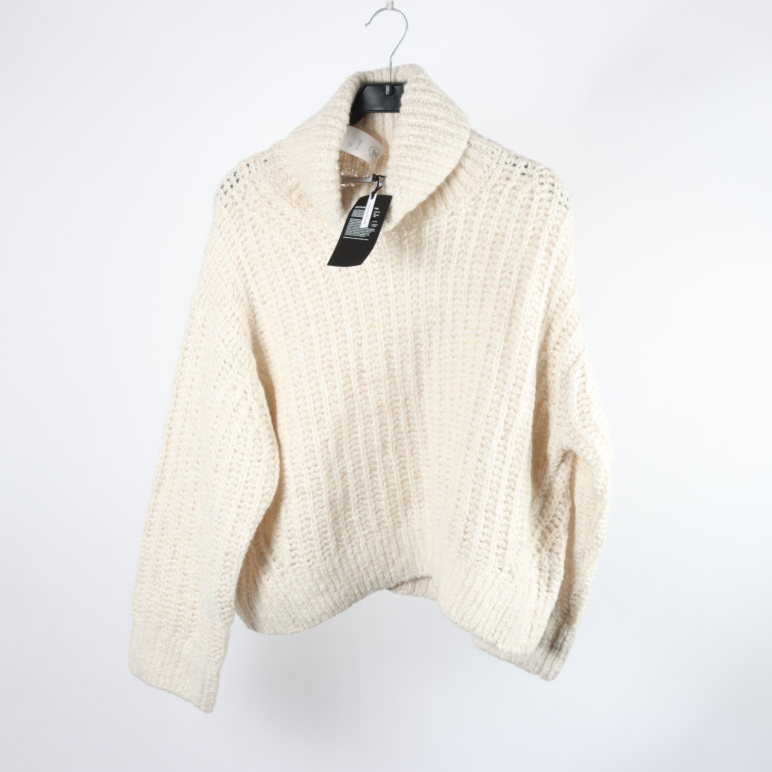 Stickad tröja, Weekday, vit, 8% mohair, stl. S
