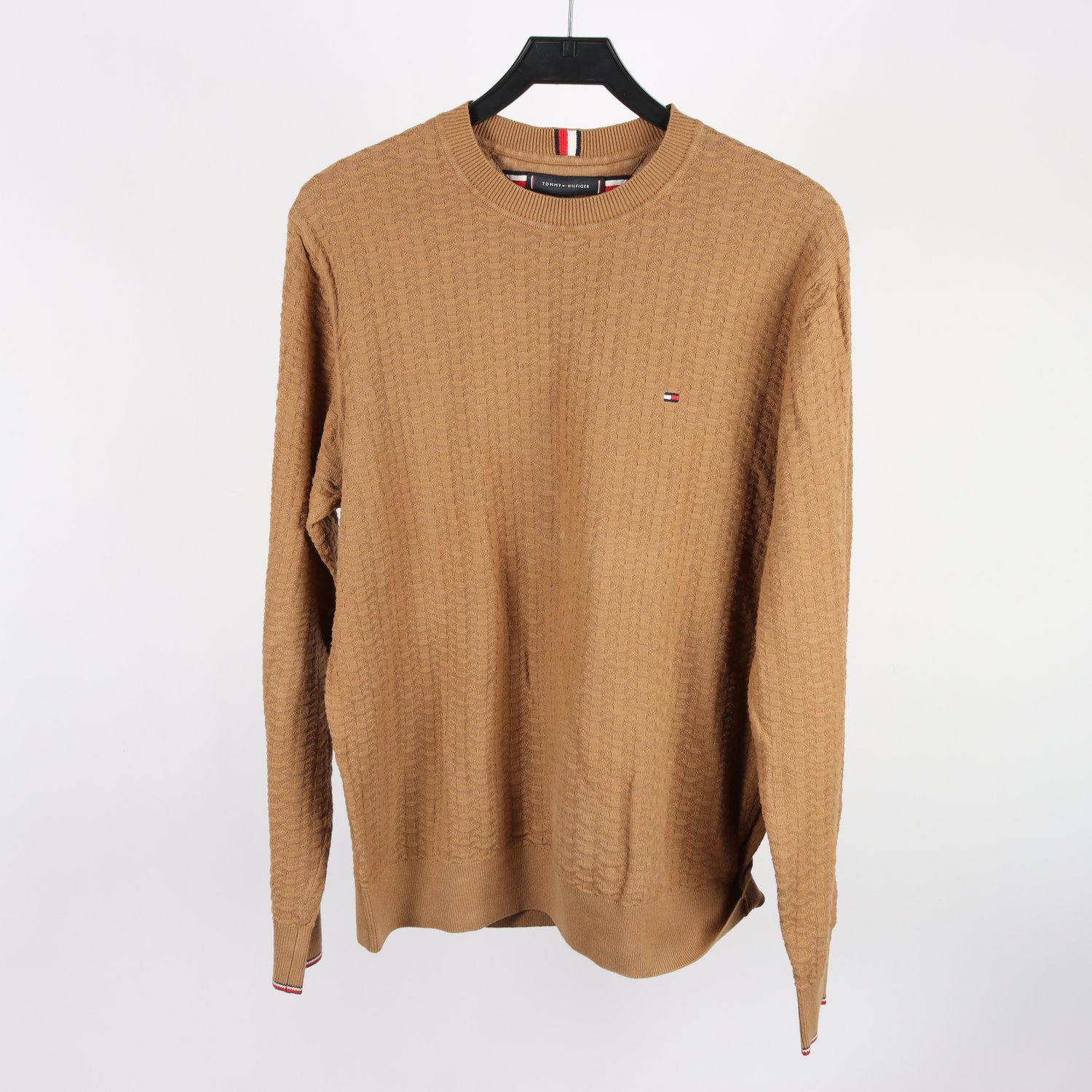 Stickad tröja, Tommy Hilfiger, brun, stl. XL