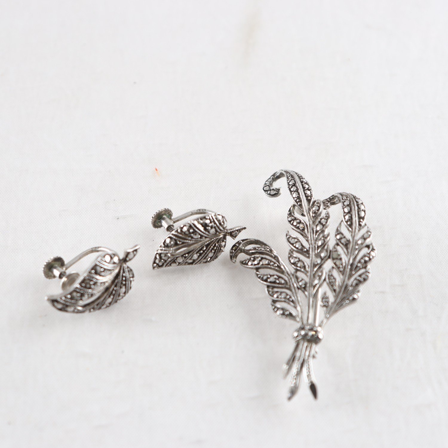 Silverset, Brosch & Örhängen, Brv: 10,8 g