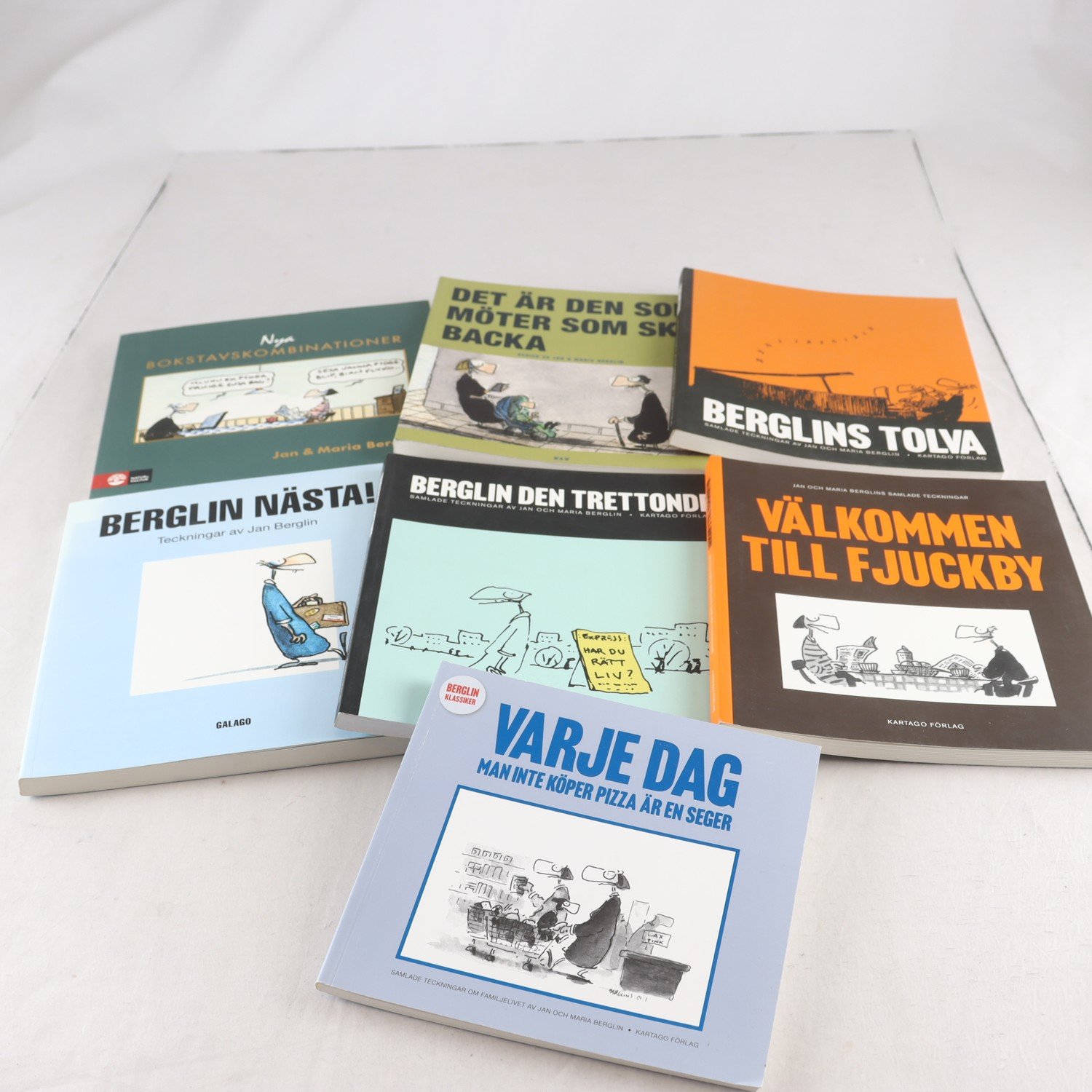 Jan & Maria Berglin, bokpaket med 7 volymer
