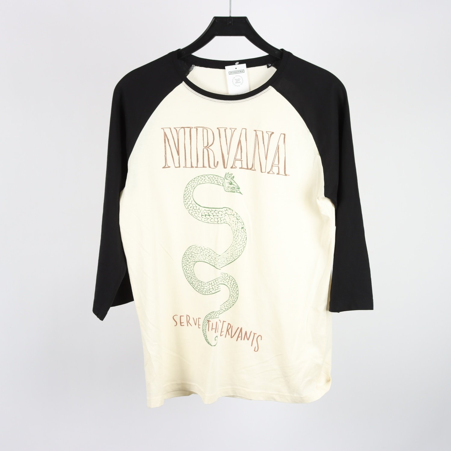 T-shirt, Nirvana, 3/4 ärm, stl. M