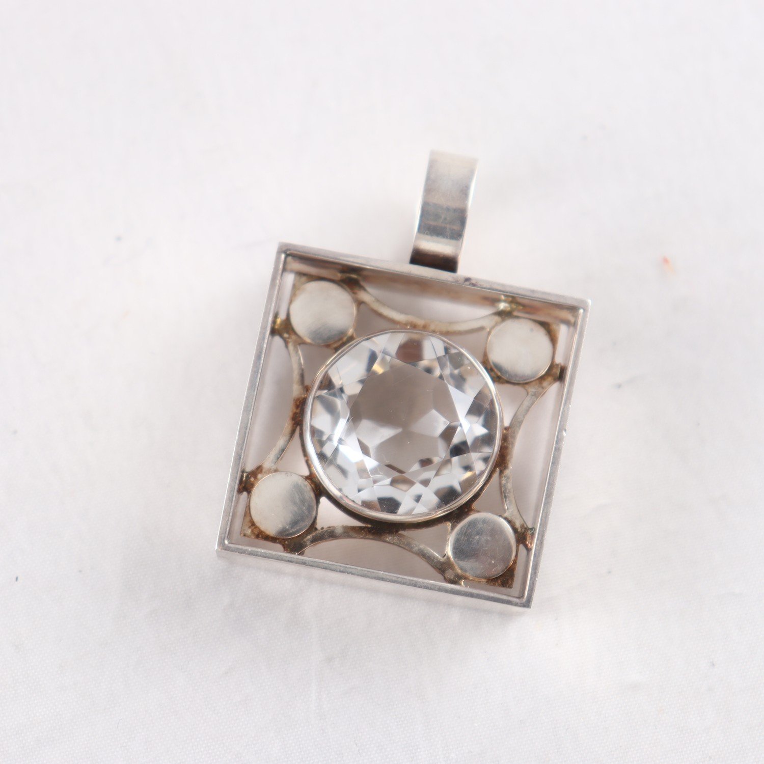Hängsmycke, Silver, Glas, Brv: 28,9 g