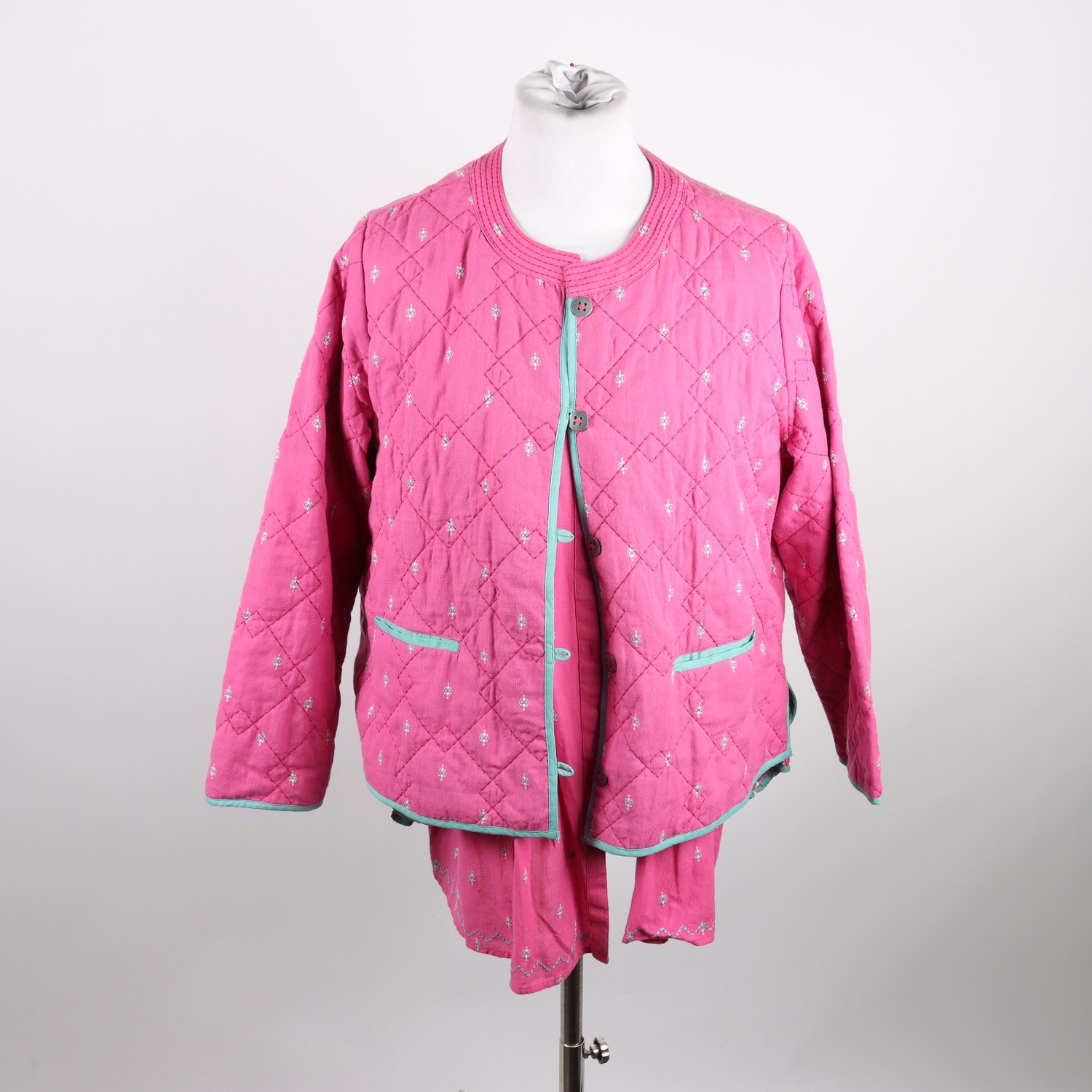 Jacka+blus, Gudrun Sjödén, rosa, quiltad, stl. XL