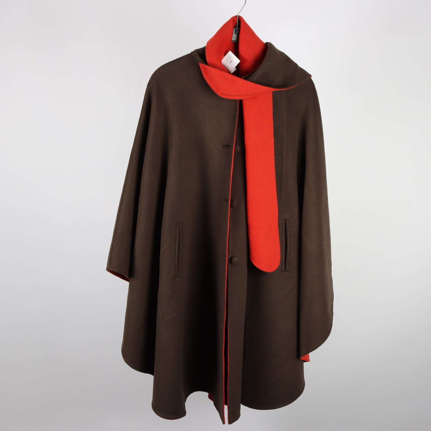 Poncho, Okänd, brun, orange, stl. ca. one size