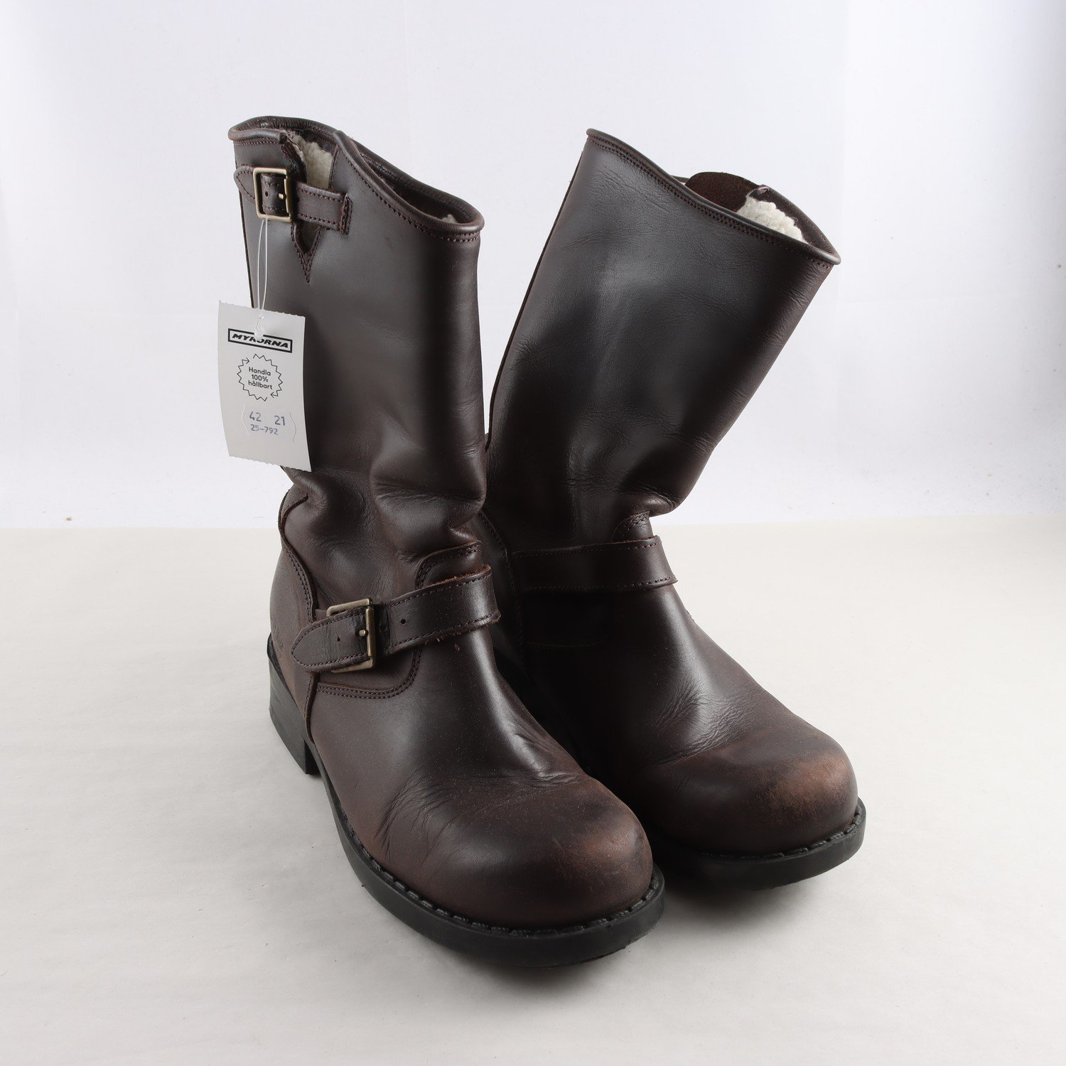 Fodrade boots, Johnny Bulls, läder, stl. 39
