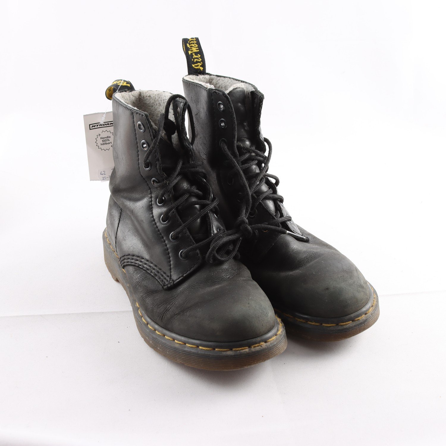 Fodrade kängor, Dr. Martens, läder, stl. 38