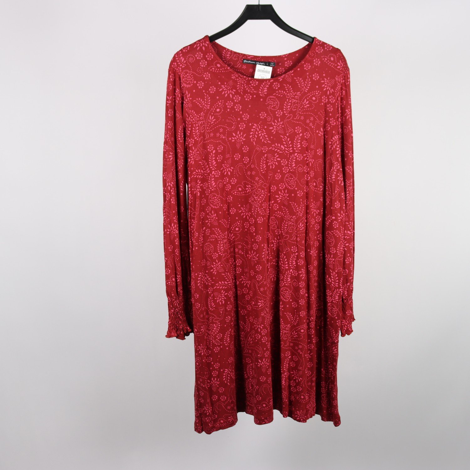 Klänning, Gudrun Sjödén, vinröd, rosa, stl. XL