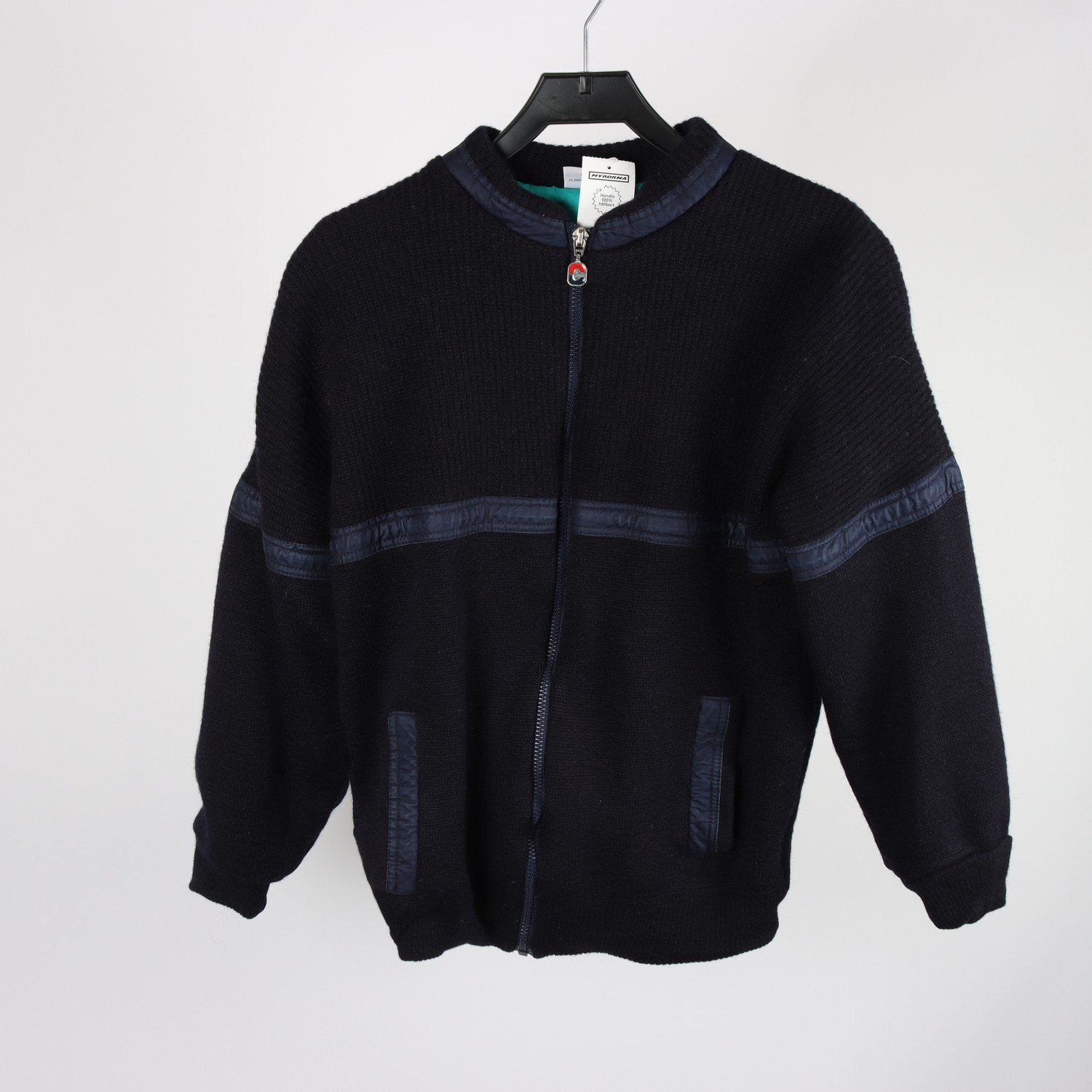 Stickad tröja, Coldsport, blå, 100% ull, stl. M