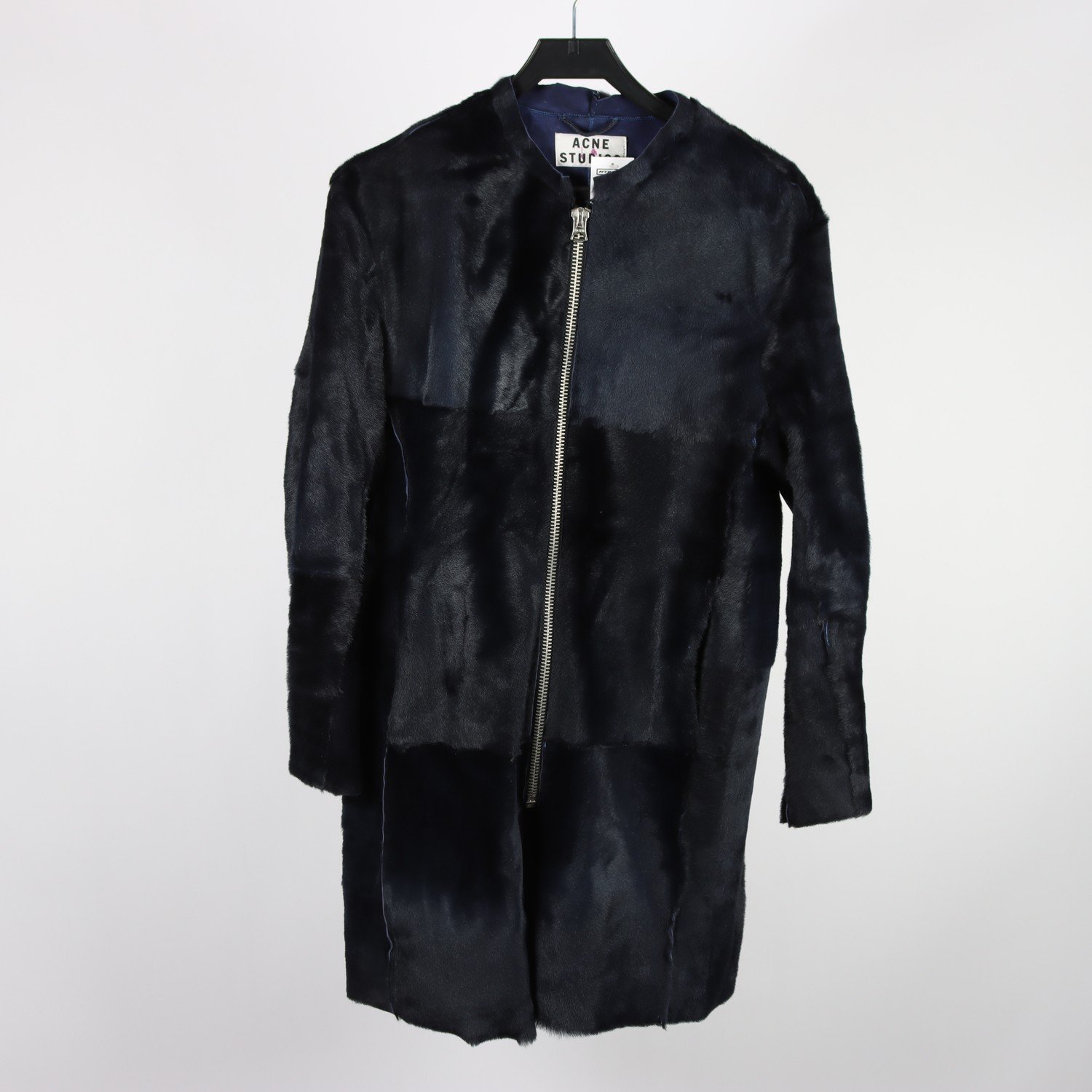 Skinnkappa, Acne Studio, blå/svart, stl. ca. S/M