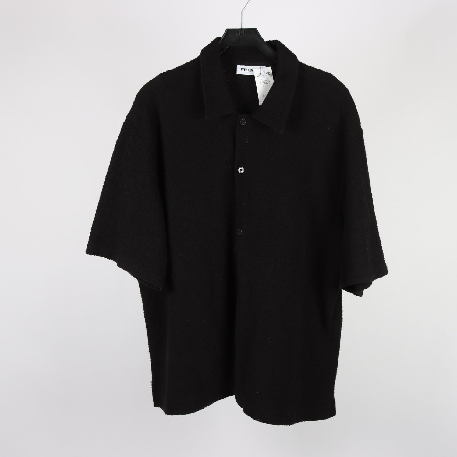 Skjorta, Weekday, trikå, svart, XL