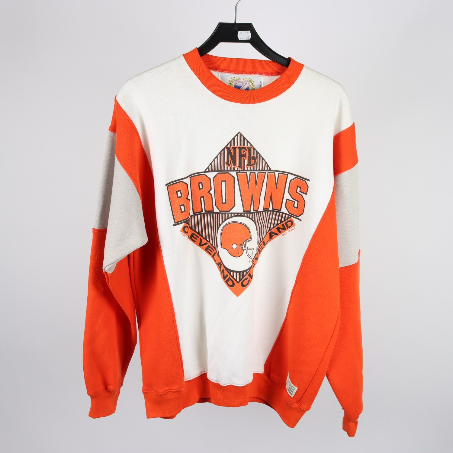 Tröja, Logo 7, NFL, Browns, Cleveland, beige, orange, stl. L