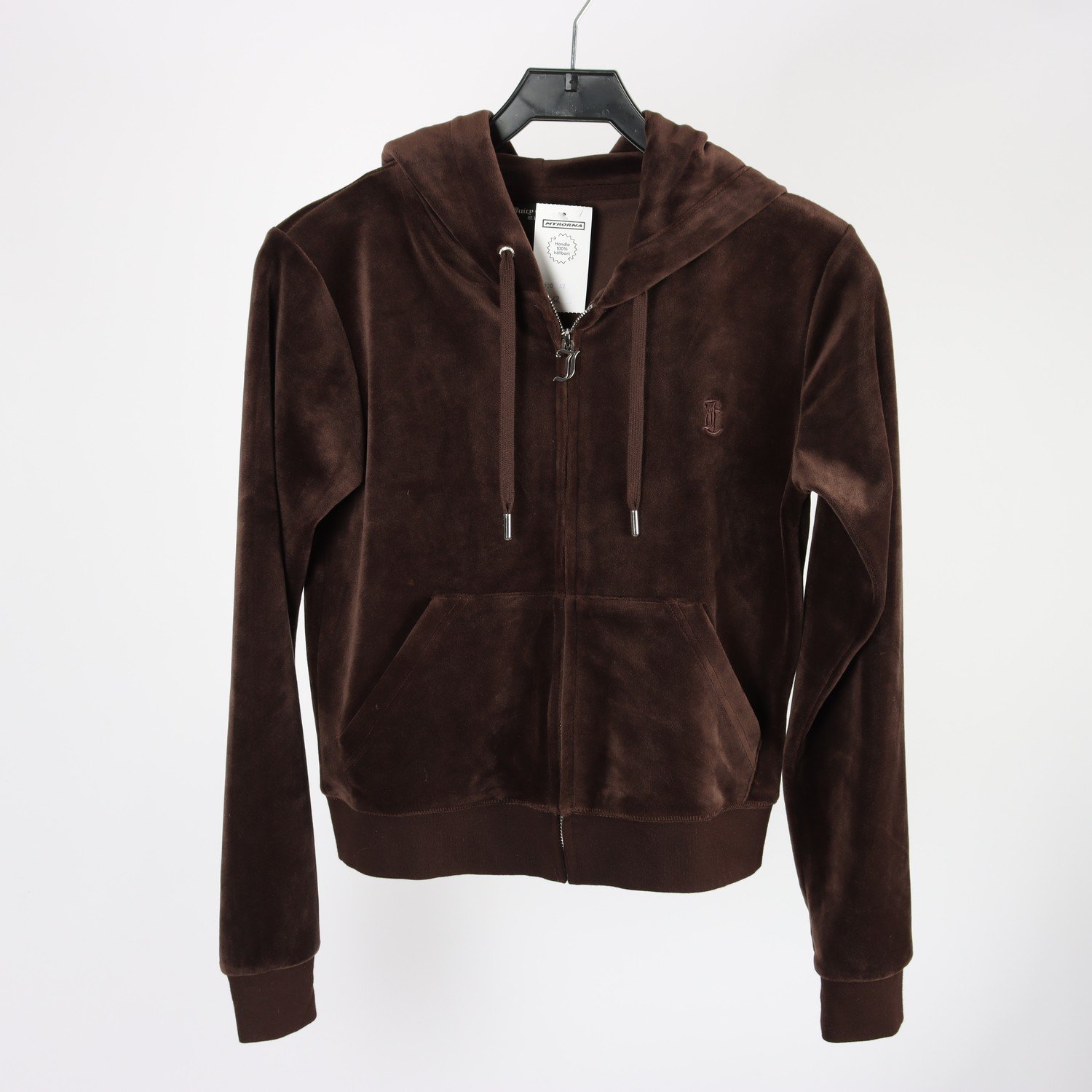 Luvtröja, Juicy Couture, brun, velour, stl. S