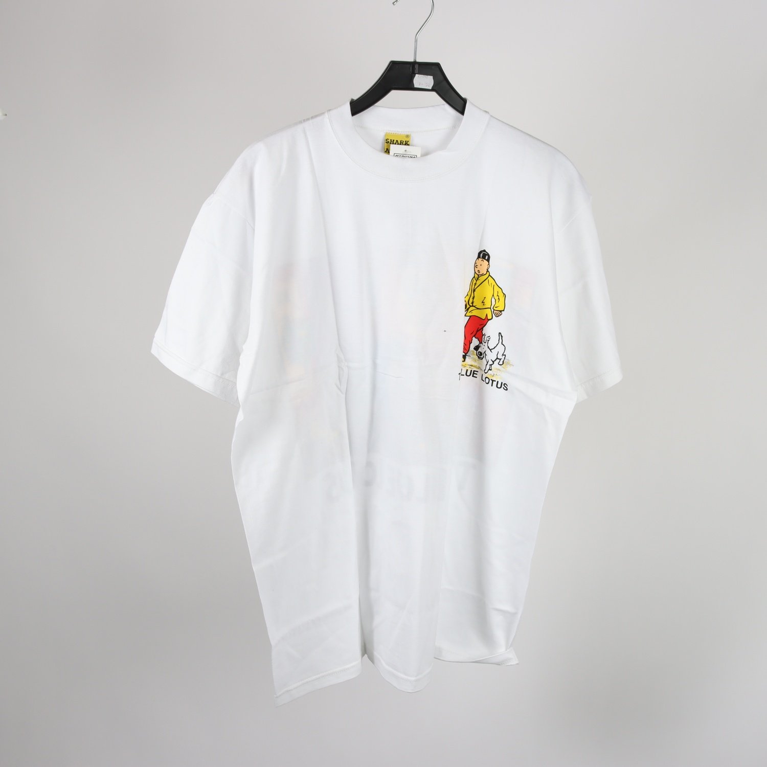 T-shirt, Shark Attack, Tintin, The Blue Lotus, vit, stl. XL