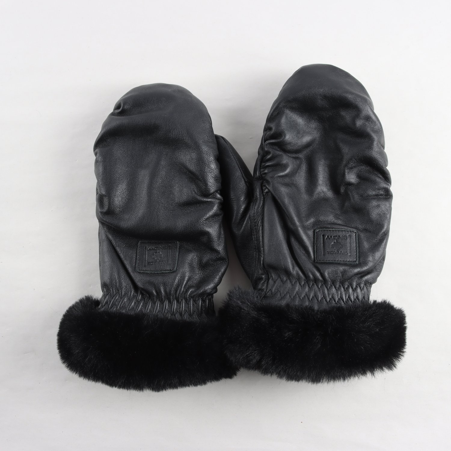 Vantar, Canada Snow, svart, 100% skinn