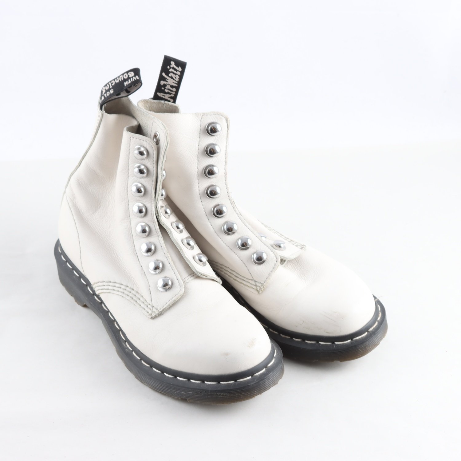 Kängor, Dr Martens, vit, skinn, stl. 37