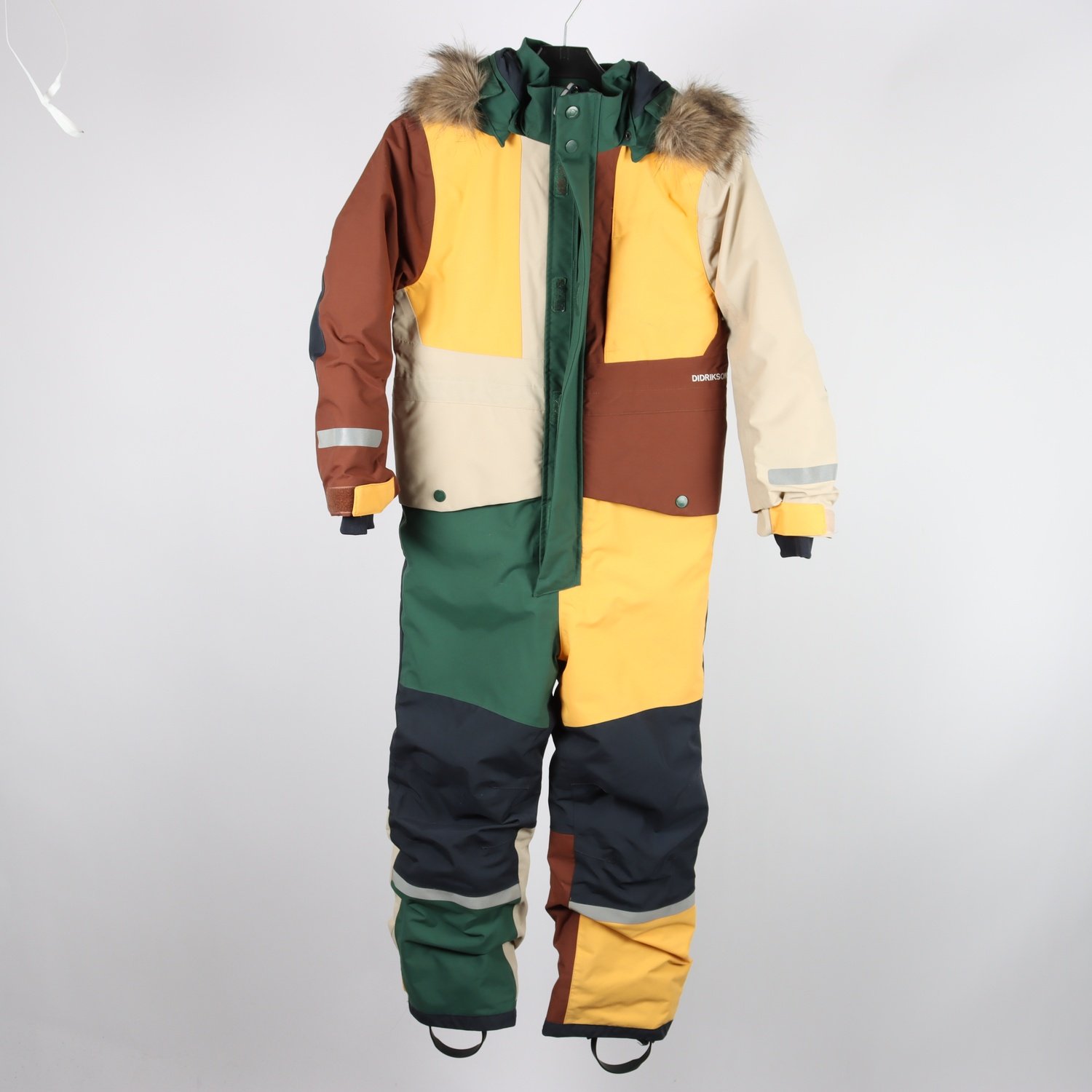 Vinteroverall, Didriksons, gul, brun, stl. 130