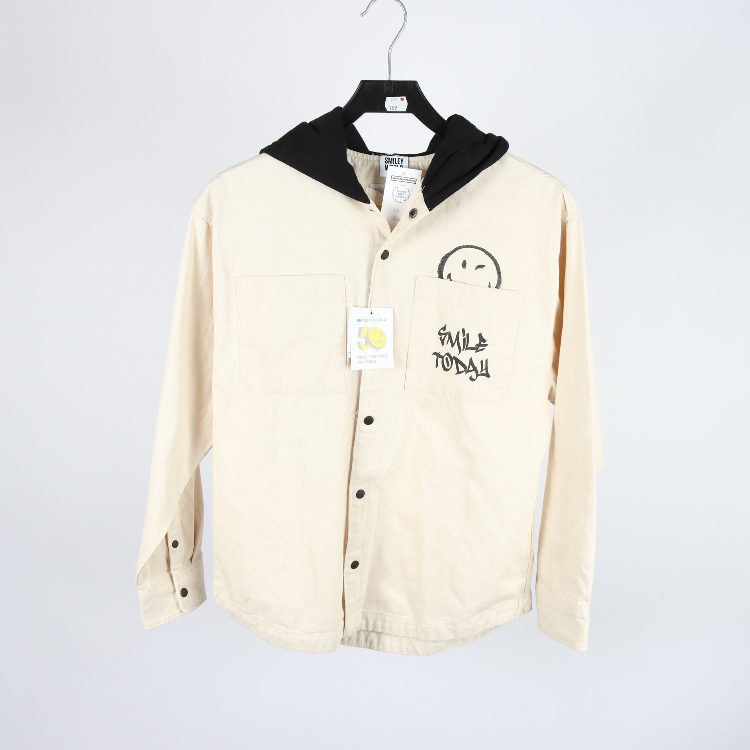 Skjorta, Smiley World, beige, svart, stl. 152