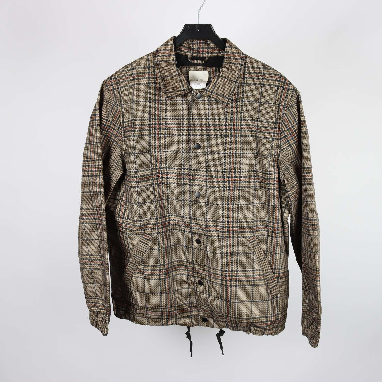 Regnjacka, H&M, rutig, brun, beige, stl. L
