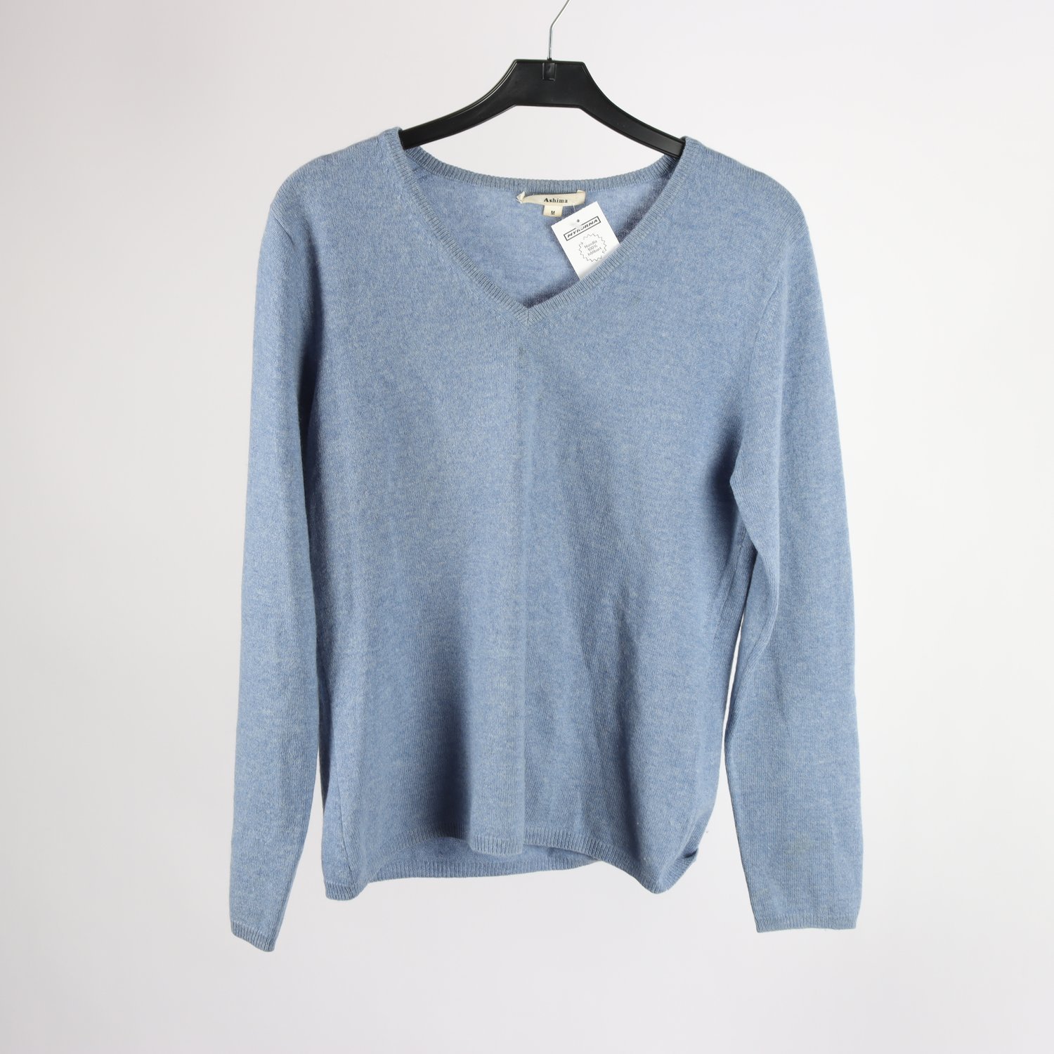 Stickat tröja, Ashima, blå, 100% cashmere, stl. M