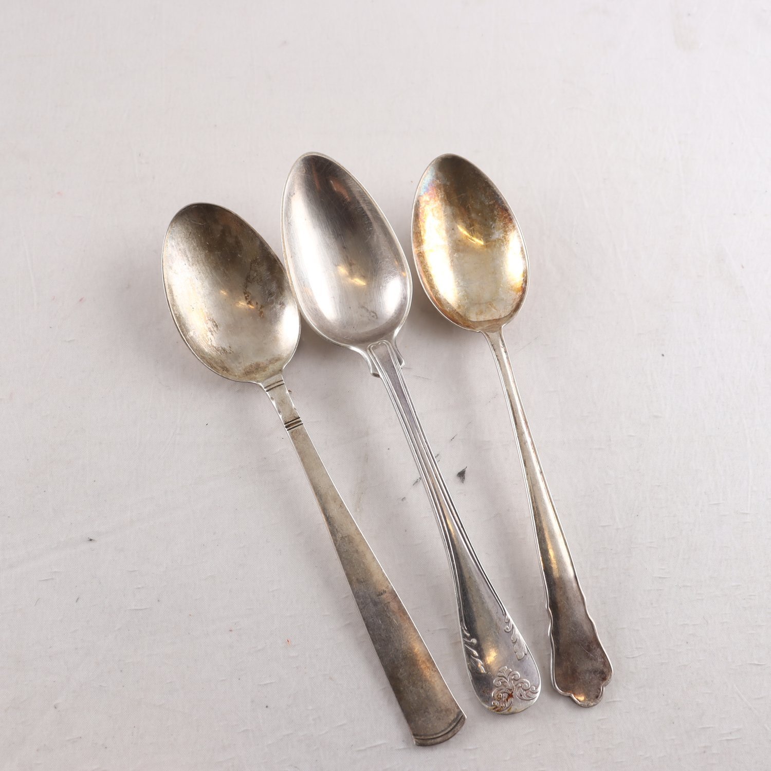 Matskedar, silver, kontrollstämplade, GAB, Stockholm, 3 st