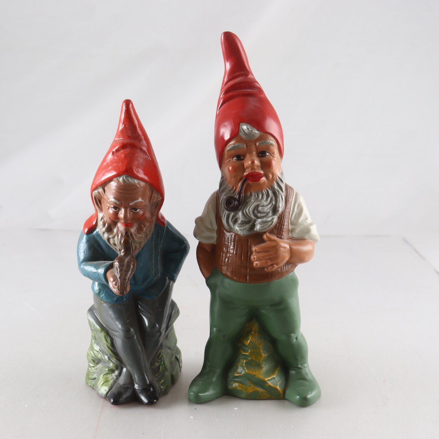 Figuriner, keramik, tomtar, Heissner, Tyskland, 2 st