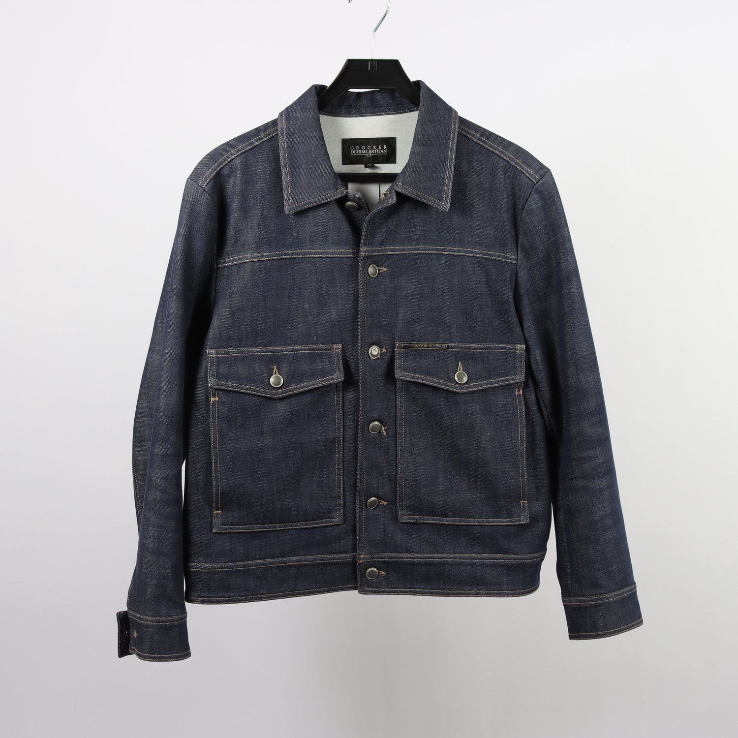 Jeansjacka, Crocker, blå, stl. M