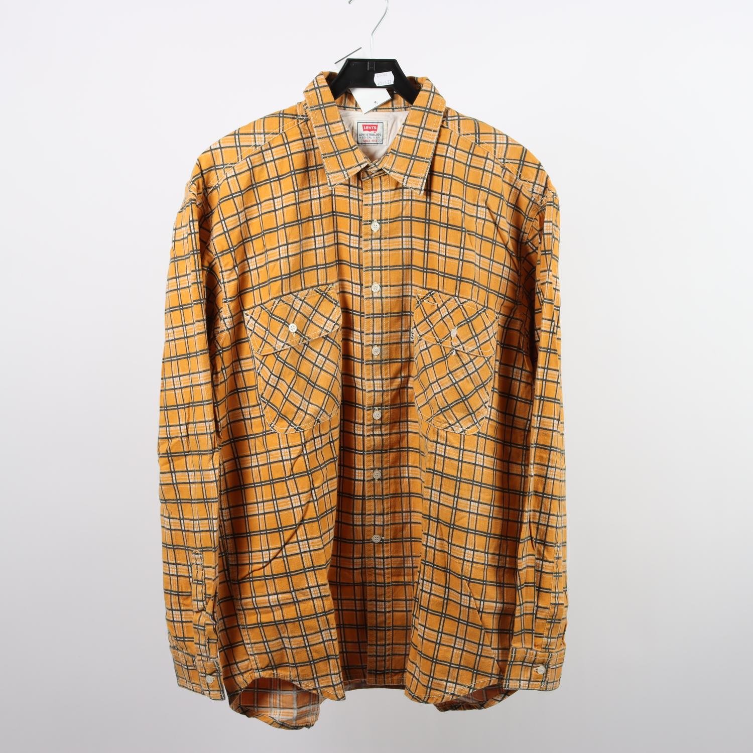 Skjorta, Levi Strauss & Co, gul, rutig, stil. XL