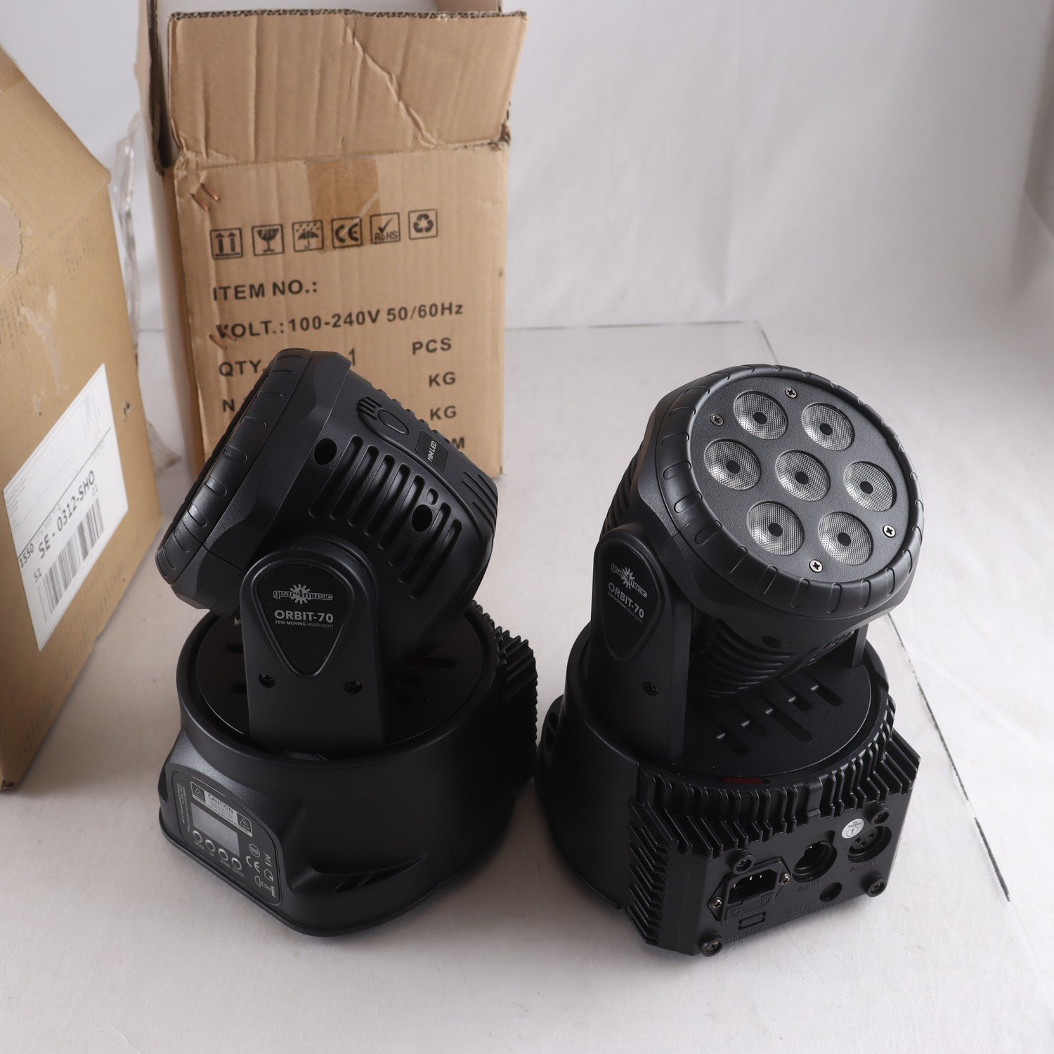 Moving Head Lights, Orbit 70w. Samfraktas ej.