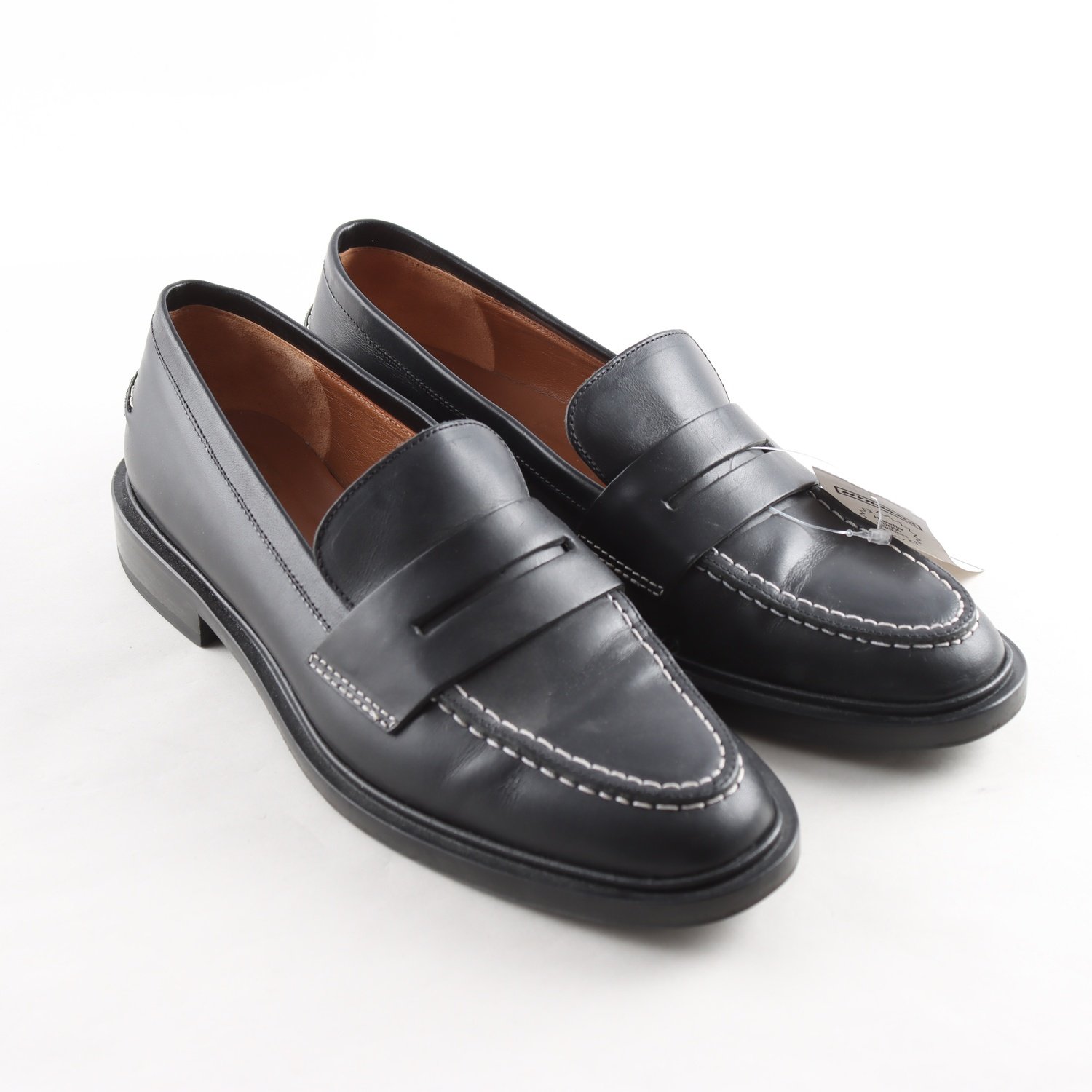 Loafers, ATP, svart, skinn, stl. 38