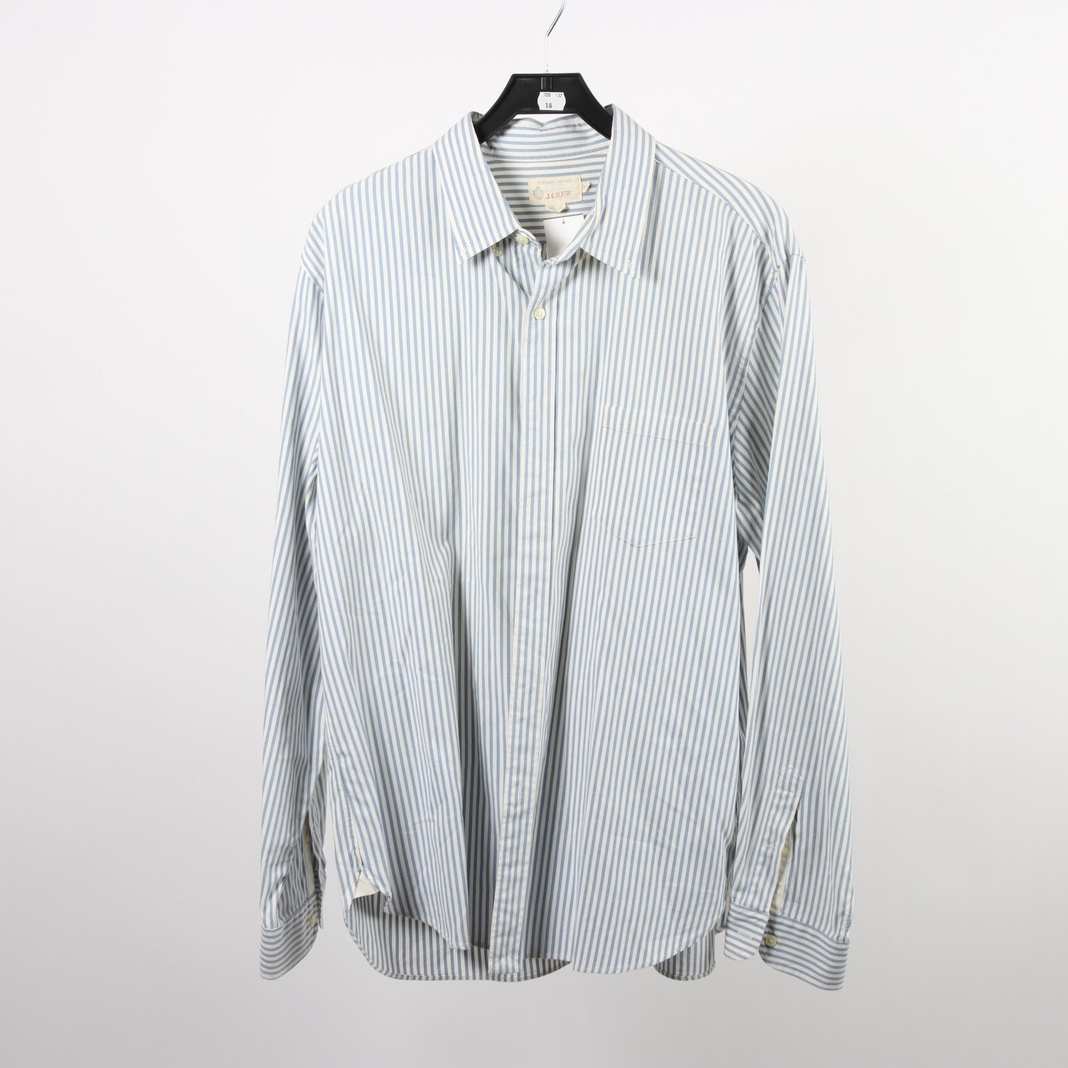 Skjorta, J.Crew, randig, vit, blå, stl. XL