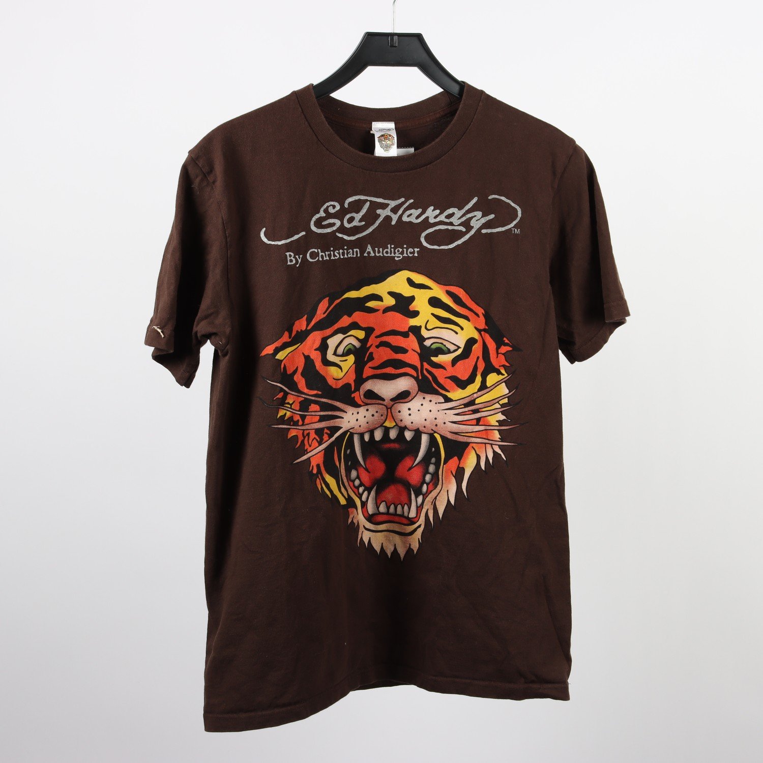T-shirt, Ed Hardy by Christan Audigier, brun, stl. L