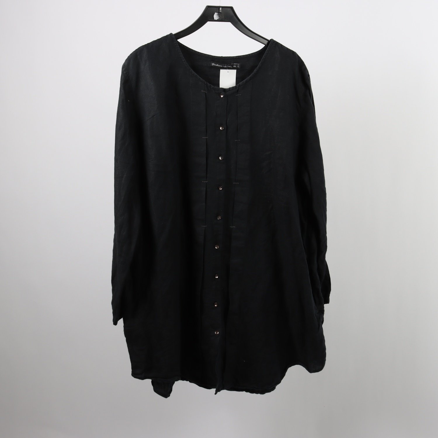 Blus, Gudrun Sjödén, grå, lin & bomullsmix, stl. XXL