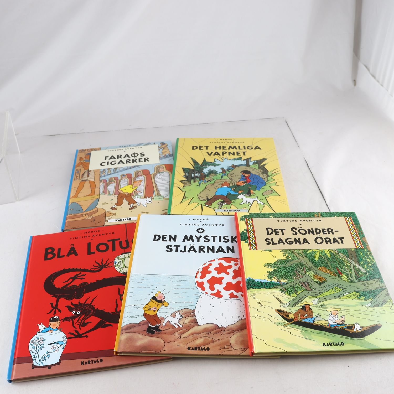 Bokpaket: Tintins Äventyr, Hergé, 5 volymer