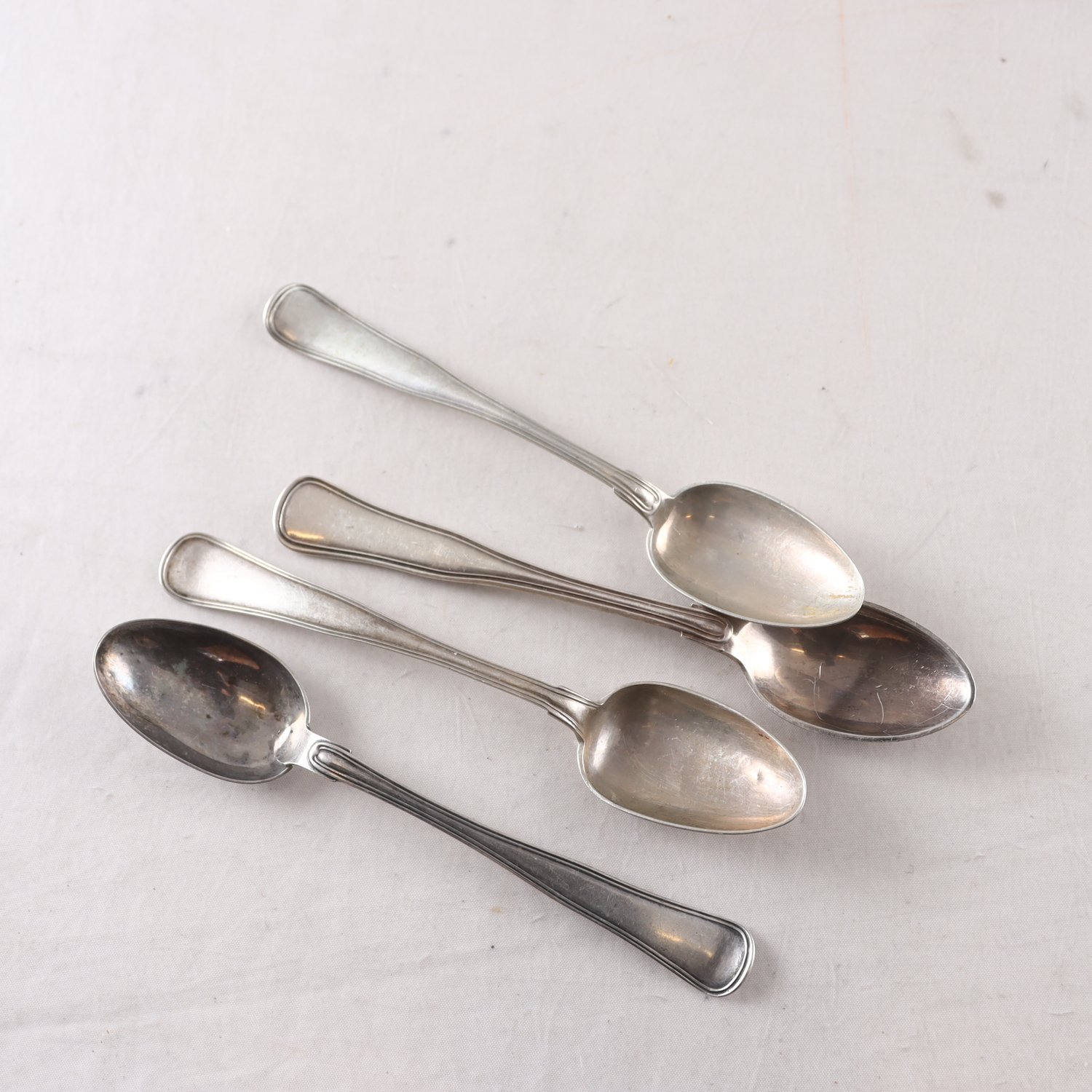 Kaffeskedar, silver, Danmark, 1800/1900-tal, 4 st
