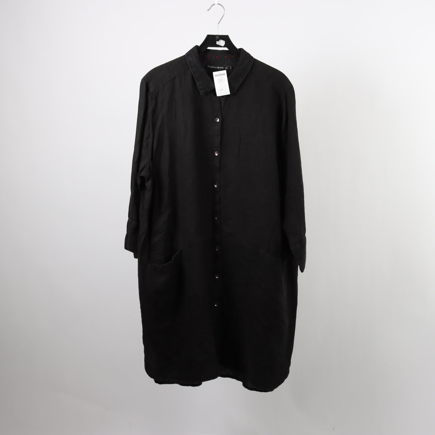 Tunika, Gudrun Sjödén, mörkgrå, 100% linne, stl. XXL