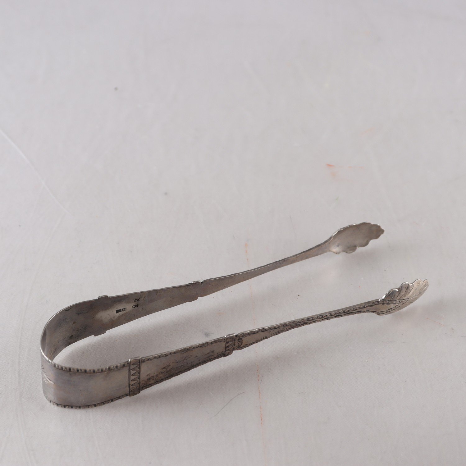 Sockertång, silver, stämpel M.L.B, Moskva, 1800-tal