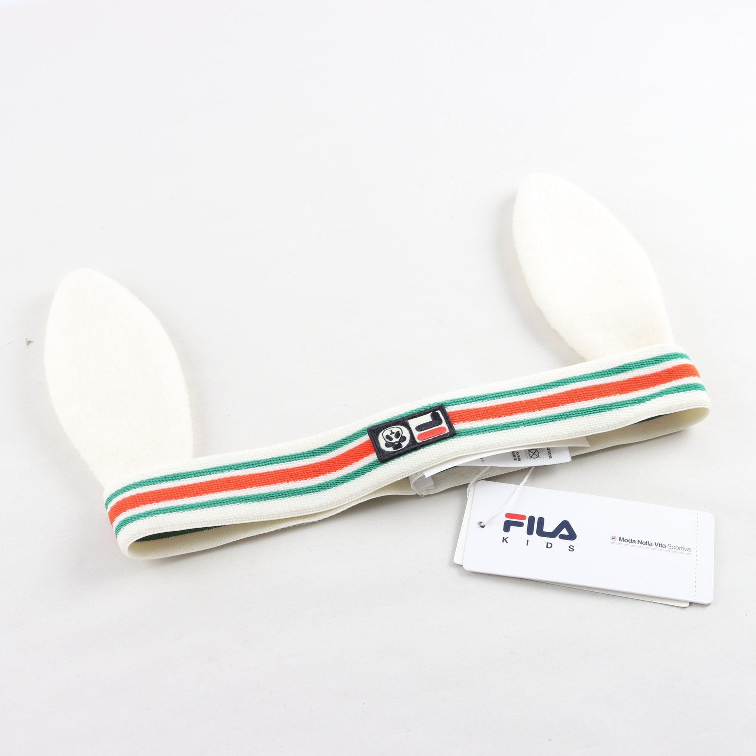Pannband, Mini Rodini x Fila kids, vit, grön