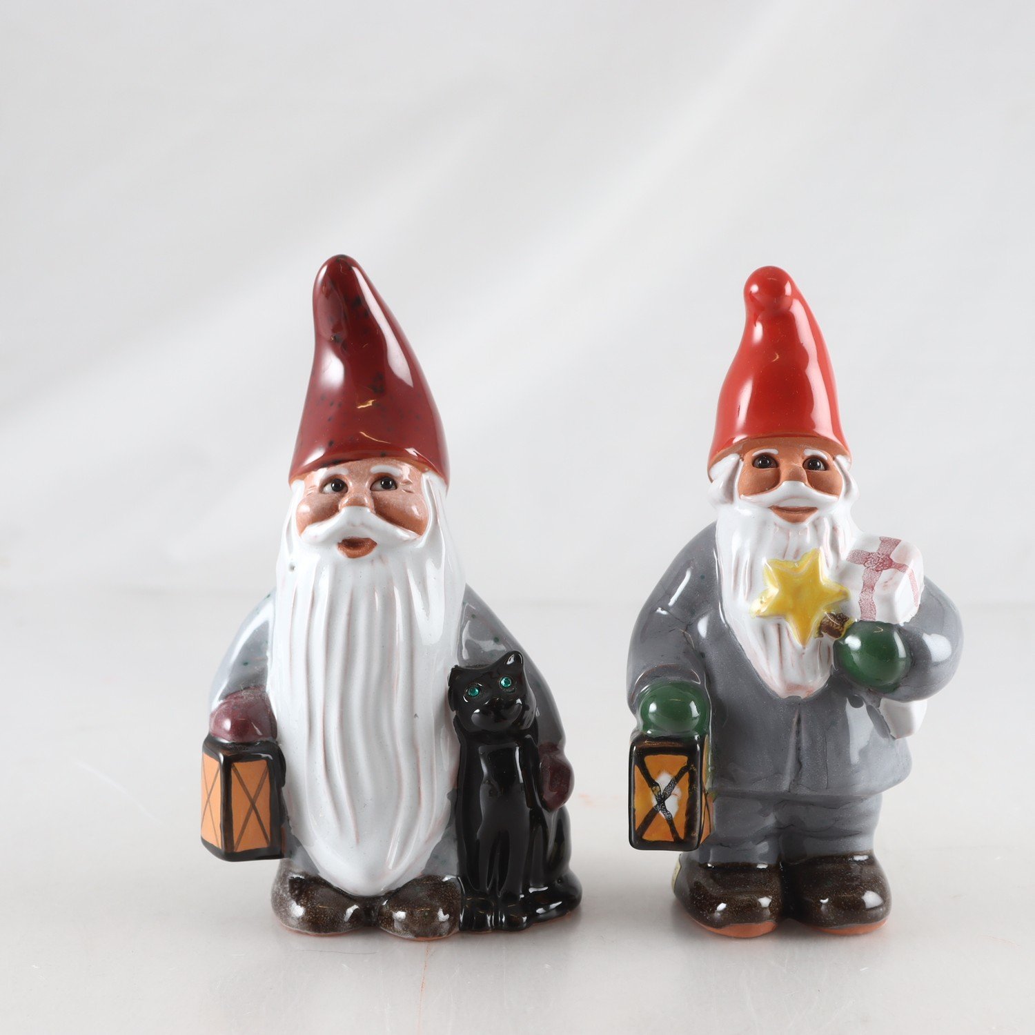 Figuriner, keramik, tomtar, Dag Brandstedt, 2 st