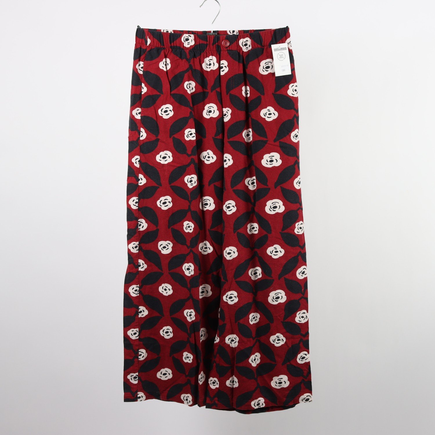 Byxor, Marimekko, mönstrad, vinröd, blå, stl. S