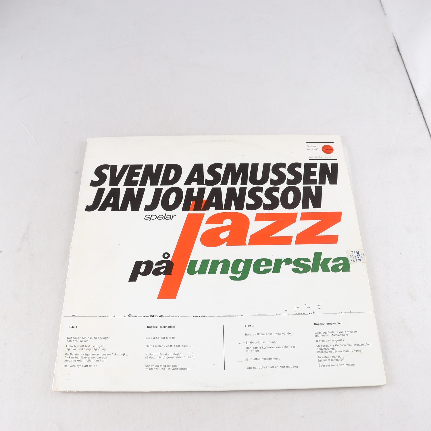 LP Svend Asmussen, Jan Johansson, Jazz På Ungerska