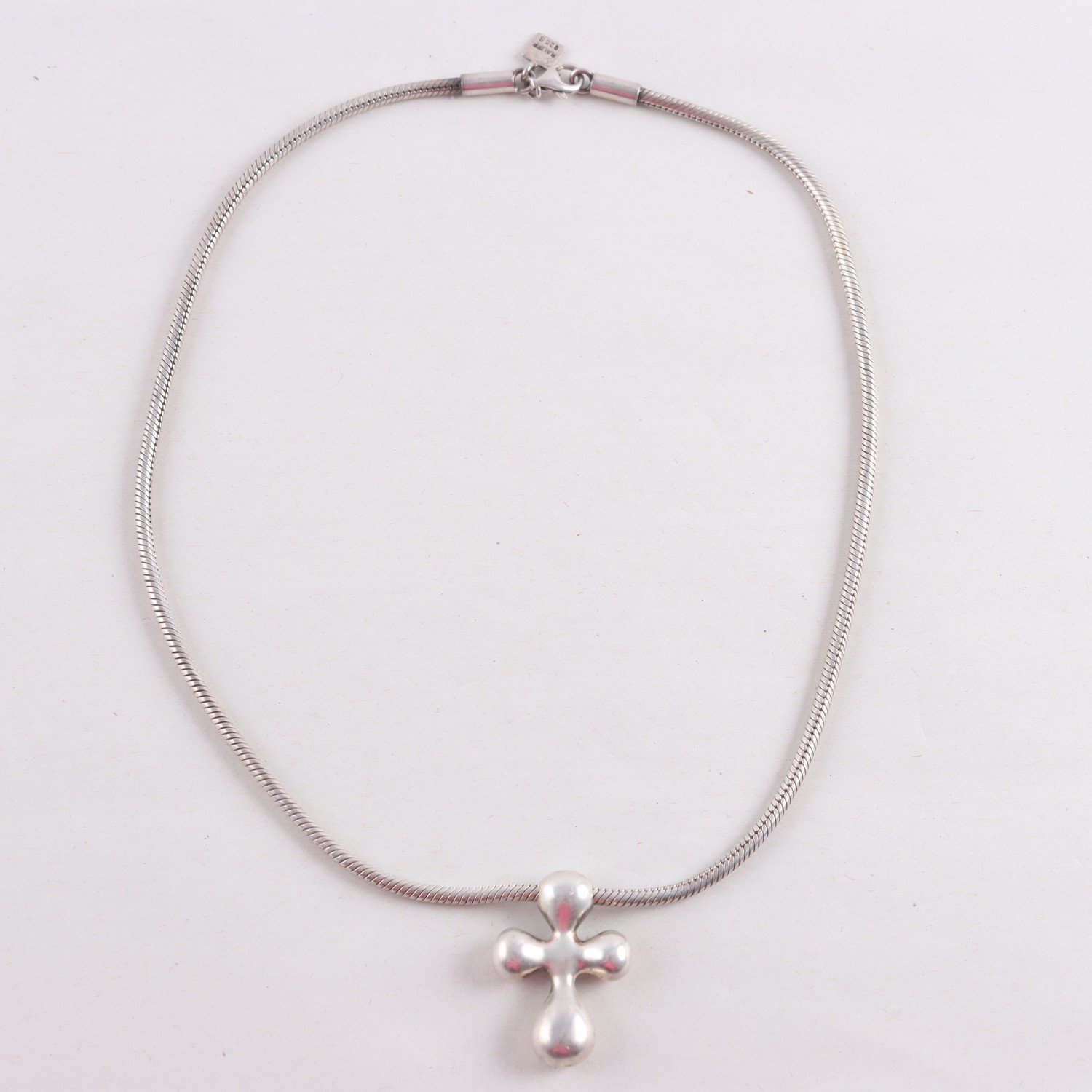 Halsband, silver 925, Rauff, ormkedja, kors, vikt: 45,1g